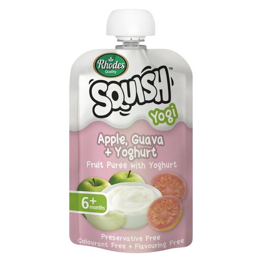RHODES Squish Baby Puree 110g - Apple/Guava & Yoghurt