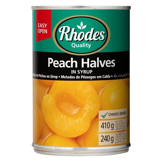 RHODES Peach Halves 410g