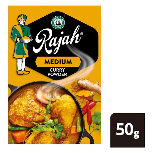 RAJAH Curry Powder Medium 50g x 4 x 10