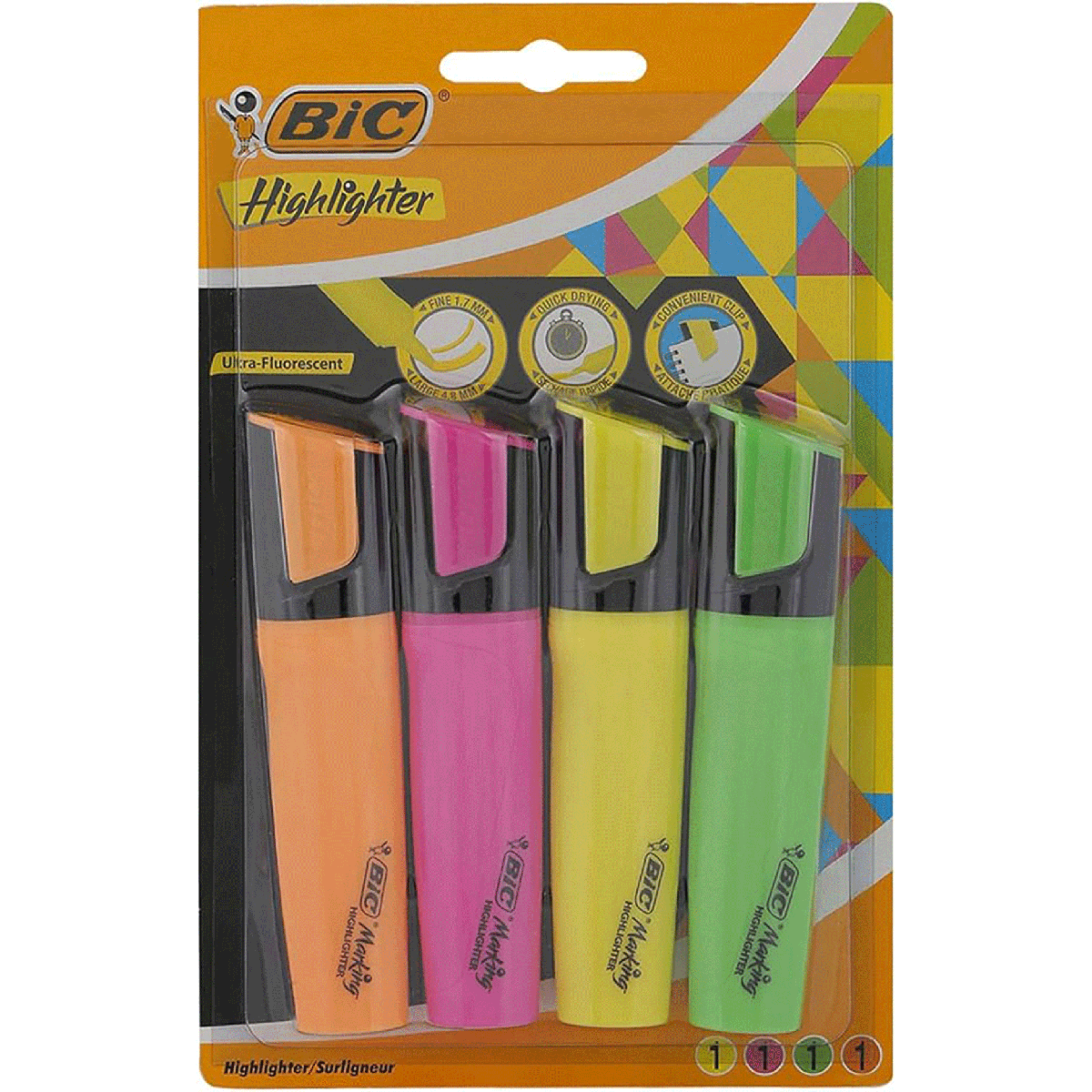 BIC Marker Highlighters 4's x 10