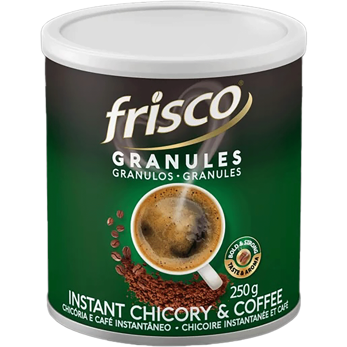FRISCO Instant Coffee & Chicory Granules Tin 250g