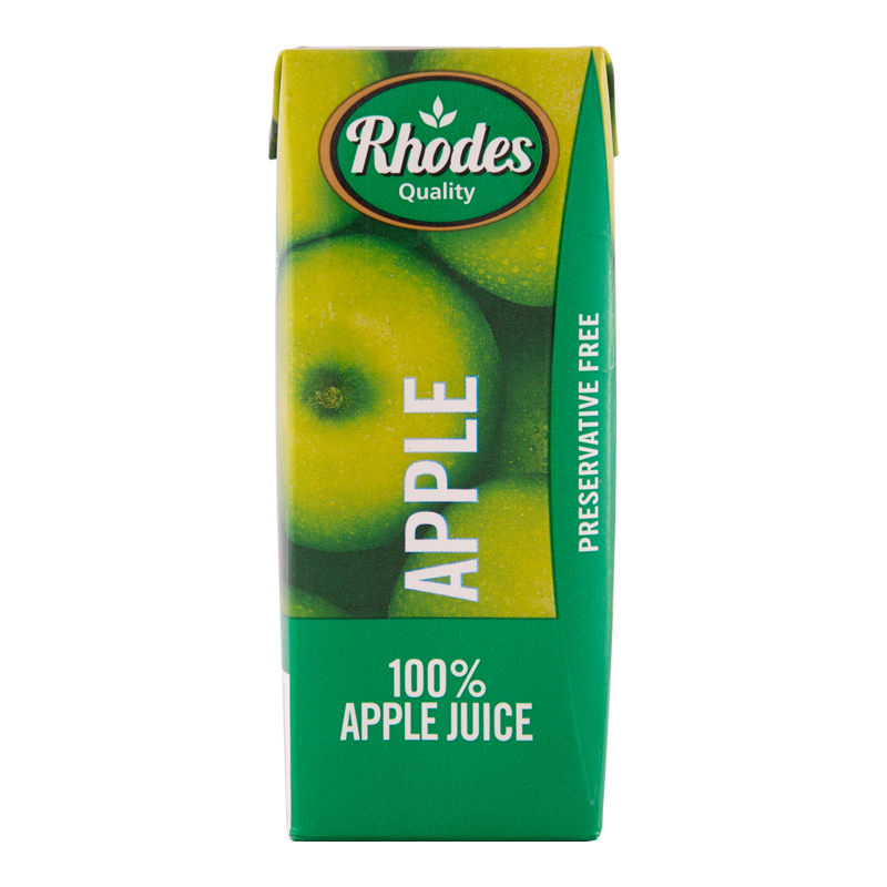 RHODES 100% Fruit Juice - Apple 200ml x 24