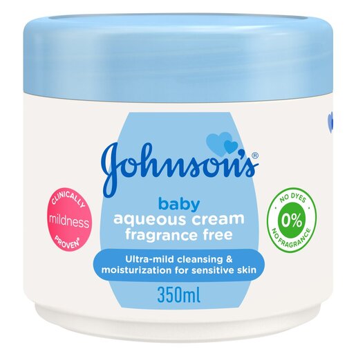 JOHNSON'S Baby Aqueous Cream Lightly Fragranced 350ml x 12